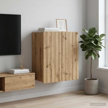 ARDEBO.de - Wandschrank 59 x 31 x 64 cm Holzwerkstoff Artisan-Eiche