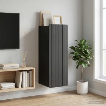ARDEBO.de - Wandschrank Schwarz 33 x 34,5 x 94 cm Holzwerkstoff