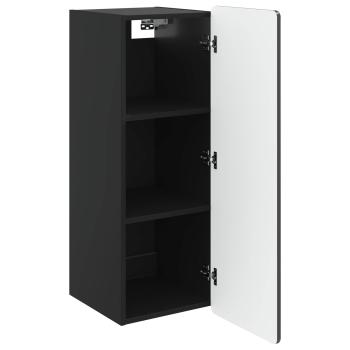 Wandschrank Schwarz 33 x 34,5 x 94 cm Holzwerkstoff