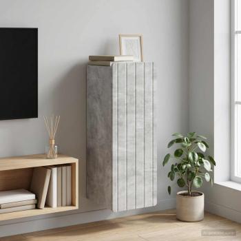 ARDEBO.de - Wandschrank Betongrau 33 x 34,5 x 94 cm Holzwerkstoff