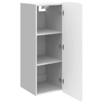 Wandschrank Hochglanz Weiß 33 x 34,5 x 94 cm Holzwerkstoff