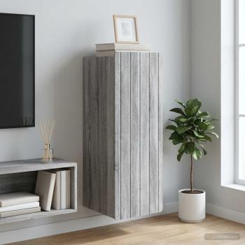 ARDEBO.de - Wandschrank Grau Sonoma 33 x 34,5 x 94 cm Holzwerkstoff