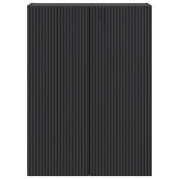 Wandschrank 66 x 34,5 x 90 cm Holzwerkstoff Schwarz