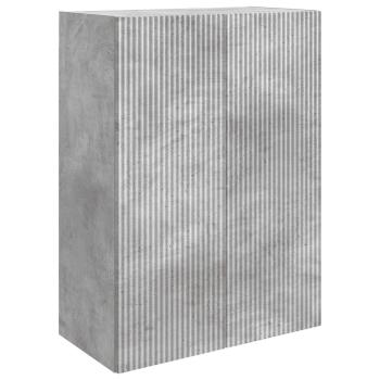 Wandschrank 66 x 34,5 x 90 cm Holzwerkstoff Betongrau
