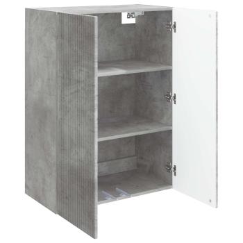 Wandschrank 66 x 34,5 x 90 cm Holzwerkstoff Betongrau