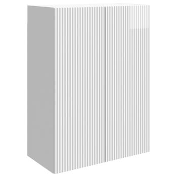 Wandschrank 66 x 34,5 x 90 cm Holzwerkstoff Hochglanz Weiß