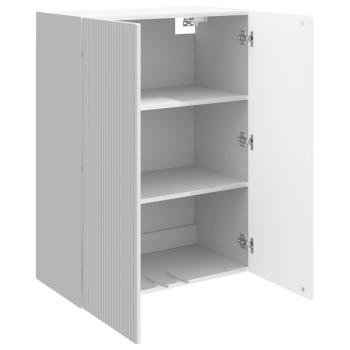 Wandschrank 66 x 34,5 x 90 cm Holzwerkstoff Hochglanz Weiß