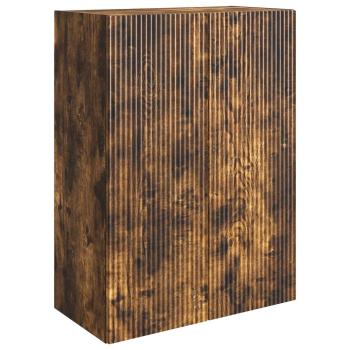 Wandschrank 66 x 34,5 x 90 cm Holzwerkstoff Räuchereiche