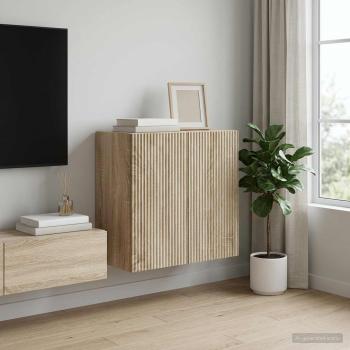 ARDEBO.de - Wandschrank 59 x 31 x 60 cm Holzwerkstoff Sonoma-Eiche
