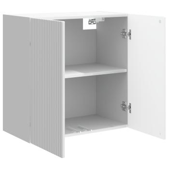 Wandschrank 59 x 31 x 60 cm Holzwerkstoff Hochglanz Weiß