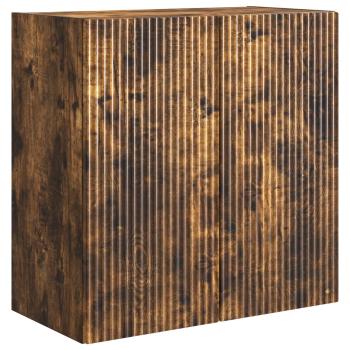 Wandschrank 59 x 31 x 60 cm Holzwerkstoff Räuchereiche
