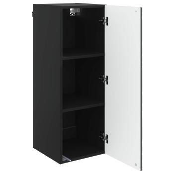 Wandschrank 33 x 34,5 x 90 cm Holzwerkstoff Schwarz