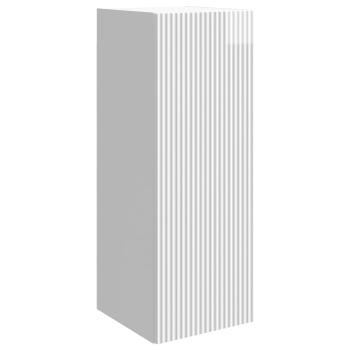 Wandschrank 33 x 34,5 x 90 cm Holzwerkstoff Hochglanz Weiß