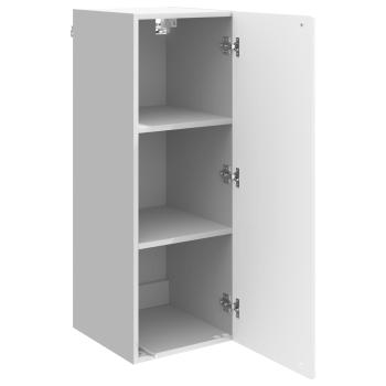 Wandschrank 33 x 34,5 x 90 cm Holzwerkstoff Hochglanz Weiß
