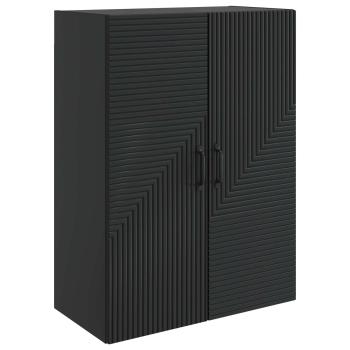 Wandschrank Schwarz 66 x 34,5 x 90 cm Holzwerkstoff