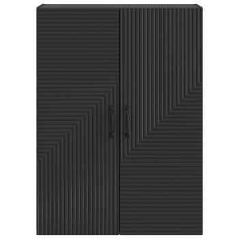 Wandschrank Schwarz 66 x 34,5 x 90 cm Holzwerkstoff