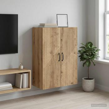 ARDEBO.de - Wandschrank 66 x 34,5 x 90 cm Holzwerkstoff Artisan-Eiche