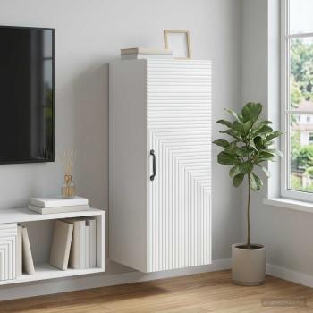 ARDEBO.de - Wandschrank Weiß 33 x 34,5 x 90 cm Holzwerkstoff