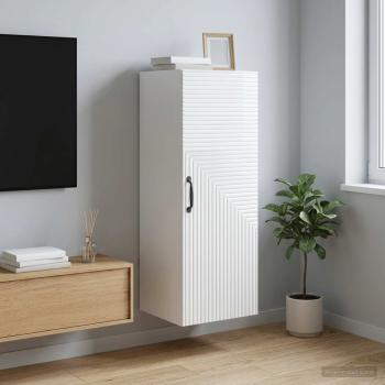 ARDEBO.de - Wandschrank Hochglanz Weiß 33 x 34,5 x 90 cm Holzwerkstoff