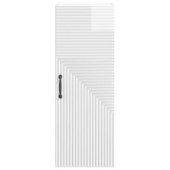 Wandschrank Hochglanz Weiß 33 x 34,5 x 90 cm Holzwerkstoff