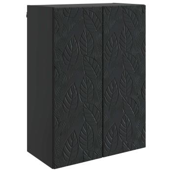 Wandschrank 66 x 34,5 x 90 cm Holzwerkstoff Schwarz