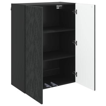 Wandschrank 66 x 34,5 x 90 cm Holzwerkstoff Schwarz
