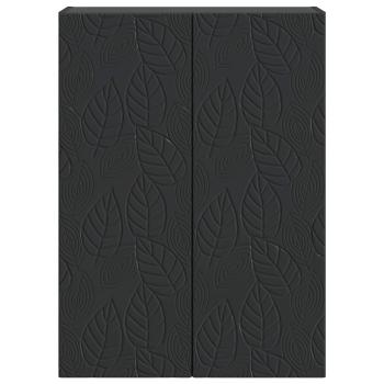 Wandschrank 66 x 34,5 x 90 cm Holzwerkstoff Schwarz