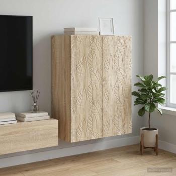 ARDEBO.de - Wandschrank 66 x 34,5 x 90 cm Holzwerkstoff Sonoma-Eiche