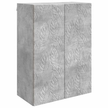Wandschrank 66 x 34,5 x 90 cm Holzwerkstoff Betongrau