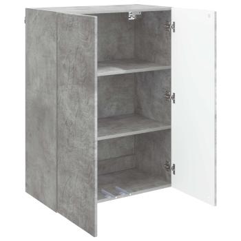 Wandschrank 66 x 34,5 x 90 cm Holzwerkstoff Betongrau