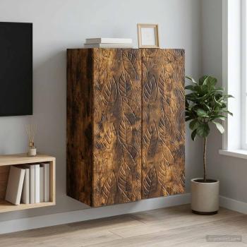 ARDEBO.de - Wandschrank 66 x 34,5 x 90 cm Holzwerkstoff Räuchereiche