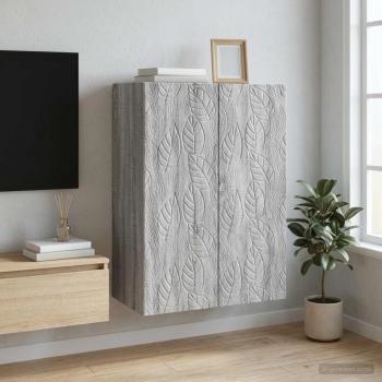 ARDEBO.de - Wandschrank 66 x 34,5 x 90 cm Holzwerkstoff Sonoma-Grau