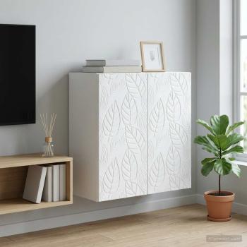 ARDEBO.de - Wandschrank Weiß 59 x 31 x 60 cm Holzwerkstoff