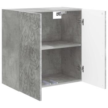 Wandschrank 59 x 31 x 60 cm Holzwerkstoff Betongrau