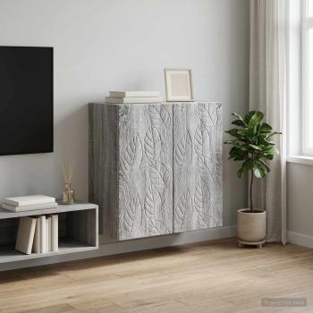 ARDEBO.de - Wandschrank 59 x 31 x 60 cm Holzwerkstoff Sonoma-Grau