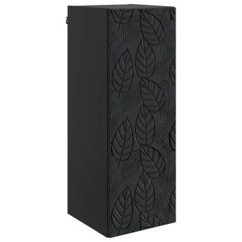 Wandschrank 33 x 34,5 x 90 cm Holzwerkstoff Schwarz