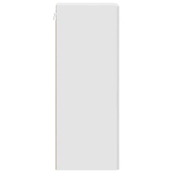 Wandschrank 33 x 34,5 x 90 cm Holzwerkstoff Hochglanz Weiß
