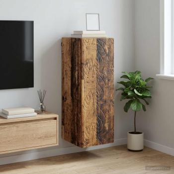 ARDEBO.de - Wandschrank 33 x 34,5 x 90 cm Holzwerkstoff Altholz