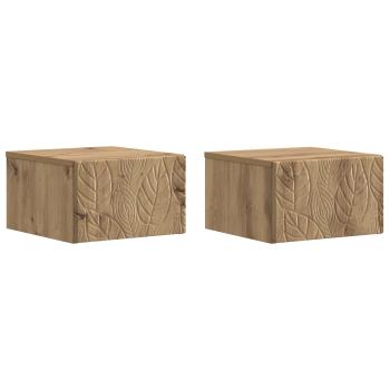 Wandmontierter Beistelltisch 2 stk. Artisan-Eiche