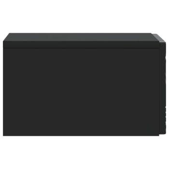 Wandmontierter Nachttisch Schwarz 49 x 34,5 x 20 cm