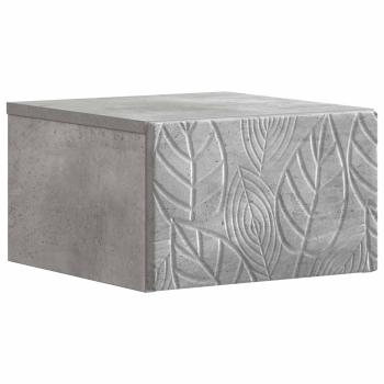 Wandmontierter Nachttisch Betongrau 49 x 34,5 x 20 cm
