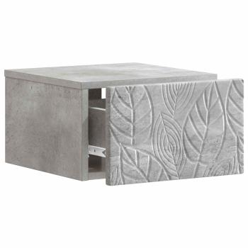 Wandmontierter Nachttisch Betongrau 49 x 34,5 x 20 cm