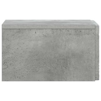 Wandmontierter Nachttisch Betongrau 49 x 34,5 x 20 cm