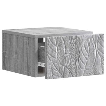 Wandmontierter Nachttisch 2 Stk. Sonoma-Grau 49 x 34,5 x 20 cm