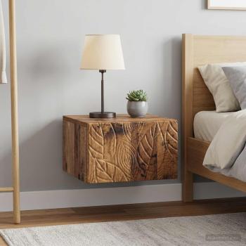 ARDEBO.de - Wandmontierter Nachttisch 2 Stk. Altholz 49 x 34,5 x 20 cm
