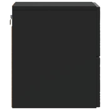 Wandmontierter Nachttisch Schwarz 34,5 x 33 x 40 cm