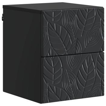 Wandmontierter Nachttisch 2 Stk. Schwarz 34,5 x 33 x 40 cm