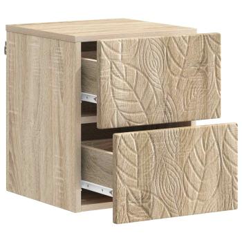 Wandmontierter Nachttisch Sonoma-Eiche 34,5 x 33 x 40 cm