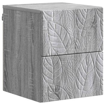 Wandmontierter Nachttisch Sonoma-Grau 34,5 x 33 x 40 cm