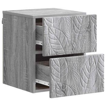Wandmontierter Nachttisch Sonoma-Grau 34,5 x 33 x 40 cm